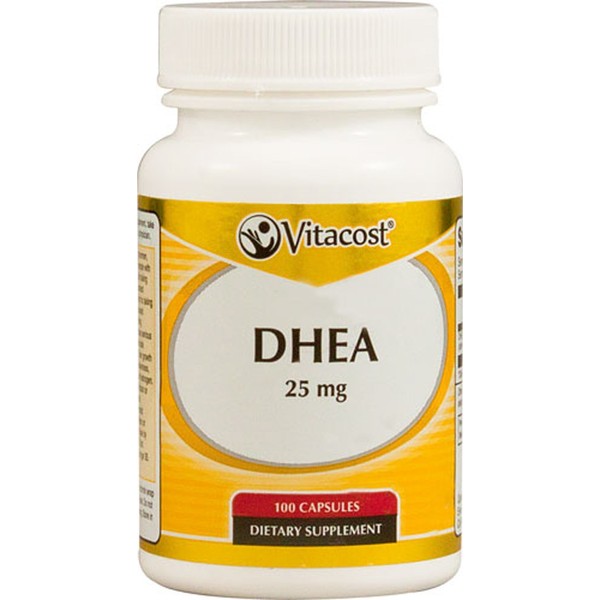 Vitacost DHEA 25 Milligrams - 100 Capsules (Packaging May Vary)