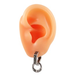 HZMAN Men's Stainless Steel Hoop Earrings Dangle with Ring Earring Studs Goth Biker Drop Earrings