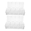LABRIMP 2 Sets Clear Spice Jars with Lid Spoon Space