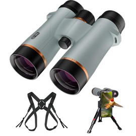 10x42 Professional ED Binoculars for Adults High Powered with Phone Adapter and Tripod, Binocular Harness Strap, Large View Waterproof Binoculars for Bird Watching Cruise Ship Travel Hiking