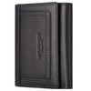 HUMERPAUL Men's RFID Blocking Tri-Fold Genuine Leather Wallet with 9