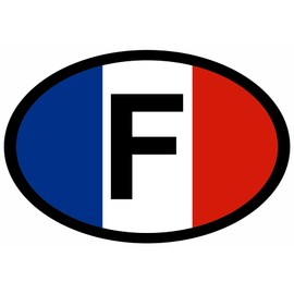 Daged France Sticker Car Foreign License Plate Set of 2 Stickers – Country Identification Holiday AKZ