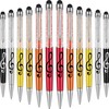 12 Pieces Stylus Pen Crystal Ballpoint Pens Retractable Touch Screen