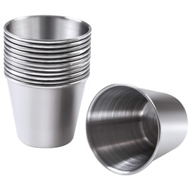Ruisita 12 Pieces Stainless Steel Shot Cups Stainless Steel Shot Glass Drinking Tumbler (1 Ounce/30 ml)