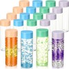 Hoolerry 16 Pcs Empty Plastic Sensory Bottles with Lids Reusable