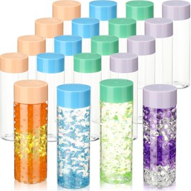 Hoolerry 16 Pcs Empty Plastic Sensory Bottles with Lids Reusable Clear Plastic Sensory Water Bottles for DIY Crafts Handmade Party Decoration(Orange, Green, Blue, Purple,13.5 oz)