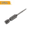 HARFINGTON 3pcs TT6 Security Torx Head Screwdriver Bit 2" (50mm)