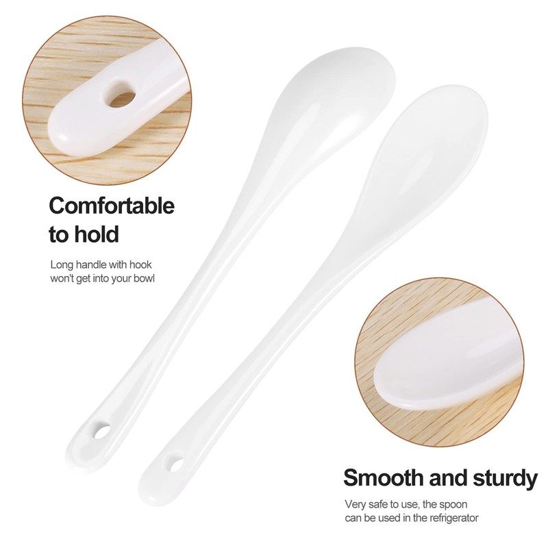 Geieold Set of 5 Ceramic Spoons Tea Spoon Jam Honey