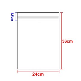 Resealable Ziplock Bags 24×36cm, 20PCS, 4 Mil Extra Thick Clear Plastic Grip Seal Bags with Lock Seal Zipper, Storage Pouches for Clothing T-Shirt Photo Freezer Food Packaging