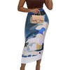 Avanova - Falda midi plisada de cintura alta para mujer,