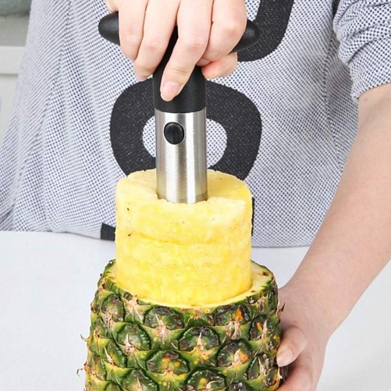 Pineapple cutter - steel - professional with accessory handle -