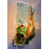 Bunny Rabbit Woodland Creatures Handmade Recycled Glass Night Light Nightlight,
