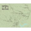 Catskill High Peaks Map 11x14 Print (Sage)