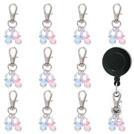 DELORIGIN 10pcs Postpartum Badge Reel Charm Cute Nipple Badge Reel Charm for Labor and Delivery Nurse Medical Office Worker Doctor Accessories Lovely Badge Holder Charms for ID Card Name Tag Badge