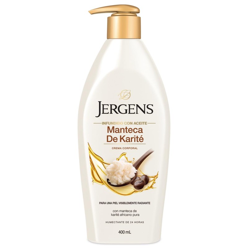Jergens Crema Manteca de Karité Humectante, 400 ml, Piel 3