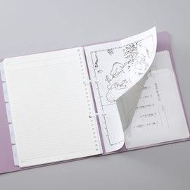Lihit Lab Print Loose Binder B5 Purple N3120-10
