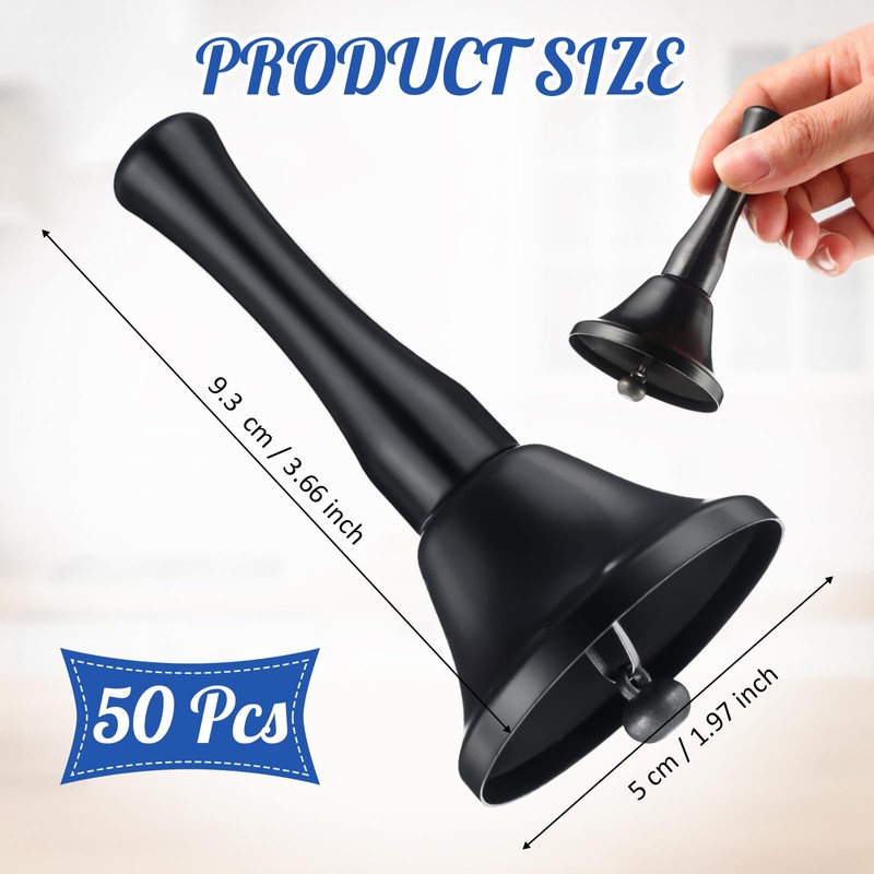 Yeshone 50 Pcs Small Steel Hand Bells Bulk Dinner Service