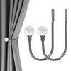 HOJLKLD Curtain Holdbacks, 2 Pack Wall Mounted Drapery Tiebacks with