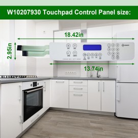 W10207930 Membrane Switch for Whirlpool Range/Oven-Direct Replacement for WPW10207930, 1547593,AP6017096,PS11750391,EAP11750391,W10177224-Touchpad Control Panel
