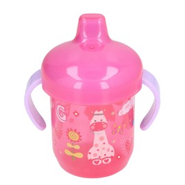 Keenso Sippy Cup, Infant Sippy Cup Portable Cartoon Animal Pattern Baby Spill Proof Trainer Cup Birthday Gift 260ml (Rose Red 260ml) Feeding Cups/Learning Cups