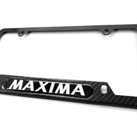 Unbranded 2PC Stainless Steel License Plate Frame Holder CARBON FIBER FOR NISSAN MAXIMA