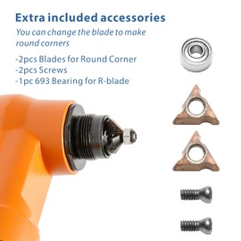 2-in-1 Mini Air Chamfer Tool for Chamfering and Round Cornor on Metal, Arc Corner 45 Degree Pneumatic Beveling Trimming Deburring Machine