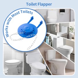 Toilet Flapper Replacement Kit, 2 Inch Universal Toilet Tank Flapper Fit for Kohler American Standard Fluidmaster Toto Gerber, Silicone Stopper Flapper with Stainless Steel Chain Water Saving 1Pcs (1)