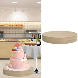 Round Mannequin Display Pedestal Stands, Log Color Decor Cylinder Plinth Table for Living Room, Display Platform Base Stand for Model Home Boutiques Jewelry (Wood Color, 23.9*3.94)