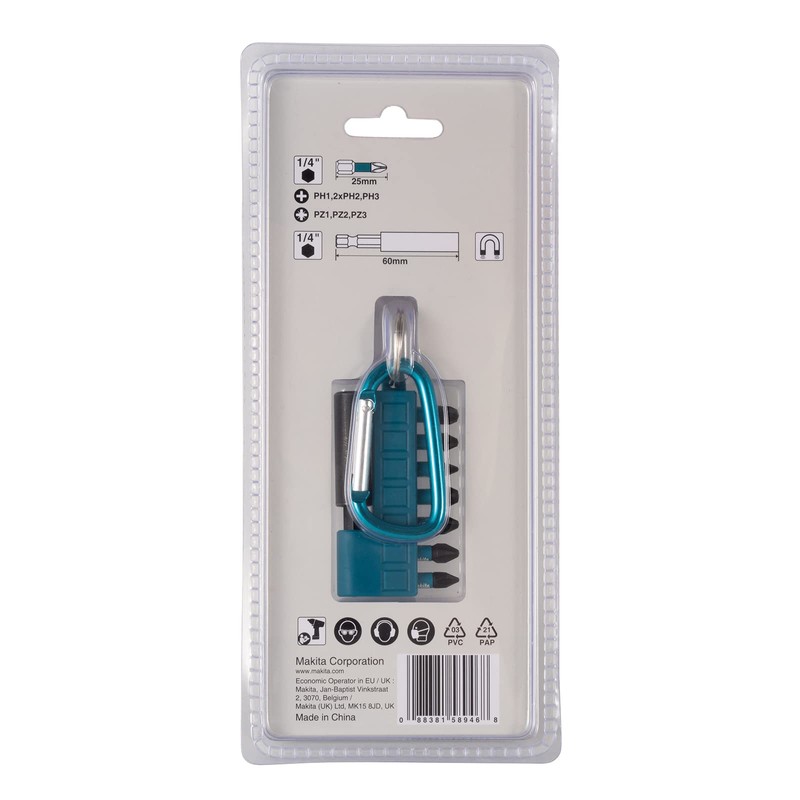 Makita E-11994 8 Piece Impact Black Screw Bit Set