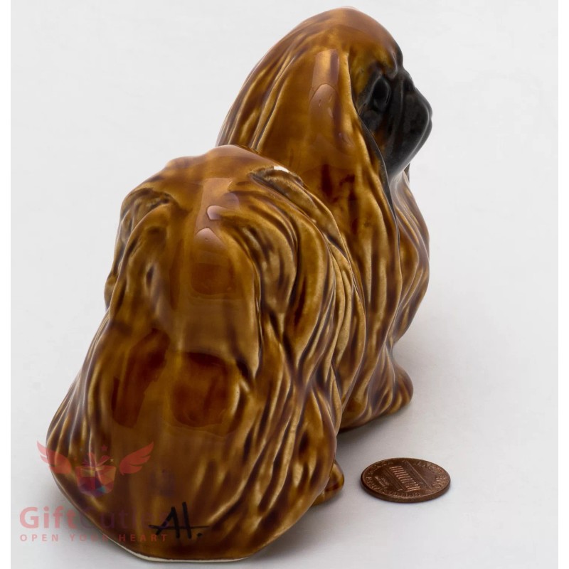 Porcelain Figurine of the Pekingese dog