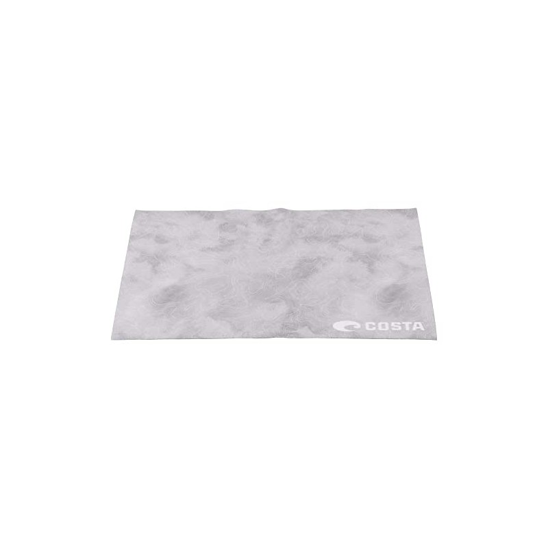 Costa Del Mar Costa 5x7 Recycled Microfiber Cleaning Cloth, Gray