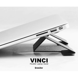 Qrosübo Foldable Ultra Thin World's Most Loved Laptop Stand, VINCI (Vinci), 4 Color Variations, Adjustable Angle, Ultra-thin Lightweight, Compatible with 11.6-15.6 Inches, Laptop Stand,