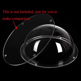 LOTOWELZON 3.15inch Clear Acrylic Replacement Transparent Clear Camera Dome Cover Security Camera Housing Pet Dog Fence Window Skylight Window (ID80mm*H44mm/3.15 * 1.73in)