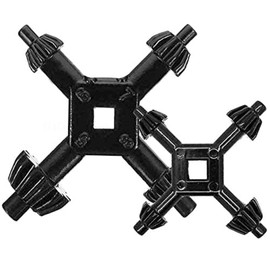 Thaekuns 2pcs 4 In 1 Drill Chuck Key Hand Drill Key Drill Chuck Wrench For Tighten Drills Chuck Universal Combination Hand 3/8 1/2 3/4 1 Inch Chuck Key（L+ S）