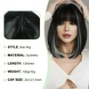 Queentas 13 Inch Short Bob Wigs for Women Straight Black
