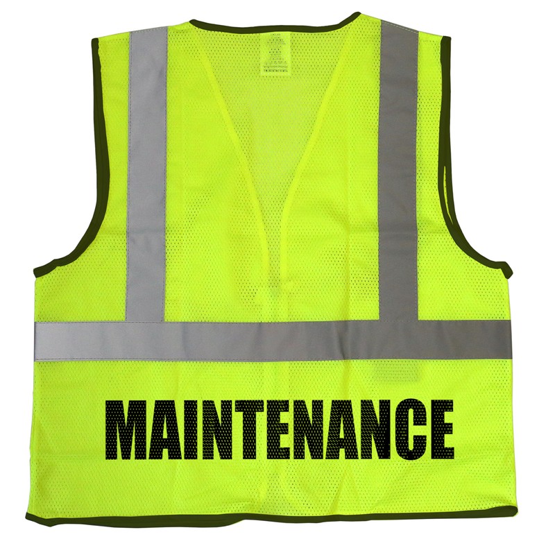 Qraphic Tee Maintenance Safety Vest, screen printed, Type R Class