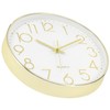 Foxtop Gold Wall Clock 12 Inch Silent Non-Ticking Battery Operated