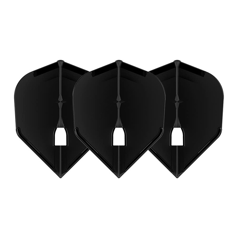 1 SET L STYLE CHAMPAGNE DART FLIGHTS SHAPE BLACK