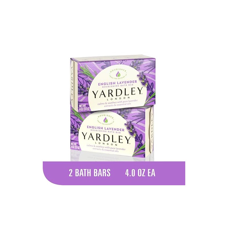 Yardley Bar Soap, English Lavender, 2 Count