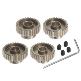Kozelo 4 Piece 48DP Sprocket Motorcycle Gear Set - [5 mm Bore x 28T 29T 30T 31T Hardened Steel Teeth ] Motorcycle Gears for RC Cars Trucks Buggies, with Hex Key