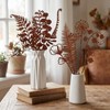 12 Pack Rusty Metal Garden Stakes, Rustic Metal Fern Leaf