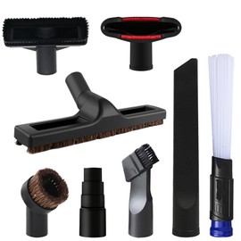 8 Pcs Vacuum Attachments & Brushes Set for Shop Vac – 1 1/4" Universal Vacuum Accessories with 4-Layer Adapter, Compatible with Most Shop Vac Models for Home & Garage Cleaning