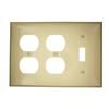 Leviton 3-Gang Wallplate 1-Toggle 2-Duplex Combination, Standard Size, Thermoplastic Nylon,