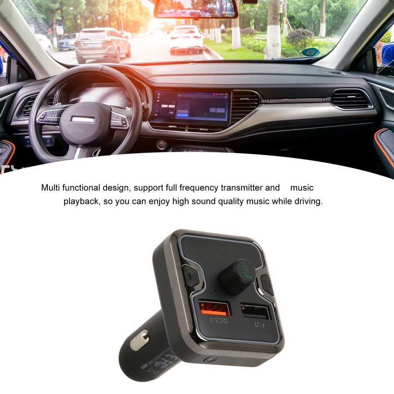 Car Music Adapter Hands Free Calling Lossless Sound Quick Charging