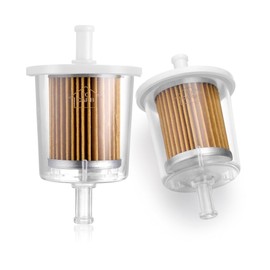 2 Pack FUEL FILTER INDUSTRIAL HIGH PERFORMANCE UNIVERSAL INLINE GAS FILTER 5/16"