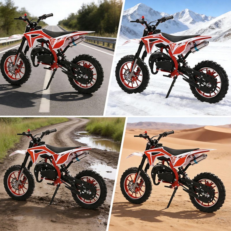 YIBEICO Upgraded Kickstand For 50cc 2-Stroke Gas Dirt Bike for