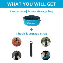 MAX COOL RV Hose Storage Bag with Identification Tags RV Accessories Storage Bags for Storage Electrical Cords Dirty Water Hoses Fresh Water Hoses Organizer Bags for Car Lorry Campers