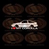 Isakson Designs I Love My Corolla Decal Sticker For Toyota