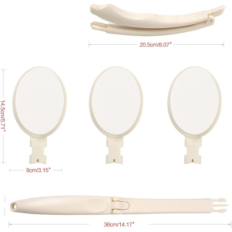 LFJ Body Lotion Applicator for Back, Foldable Long Handled Oils