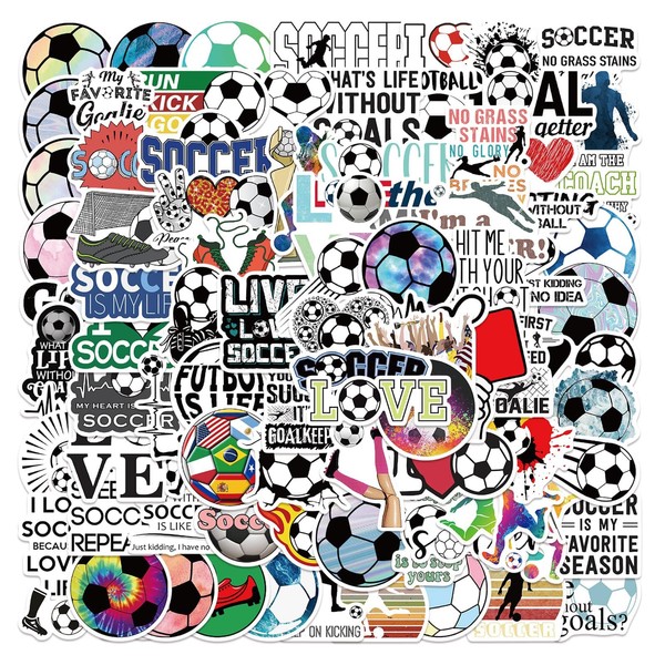 100Pcs Cute Cartoon Soccer Stickers - Football Graffiti Decals for